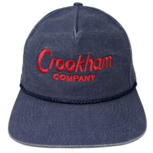 Attractive Headwear Crookham Company 5 Panel Hat Blue Red Snapback OS Rope Logo